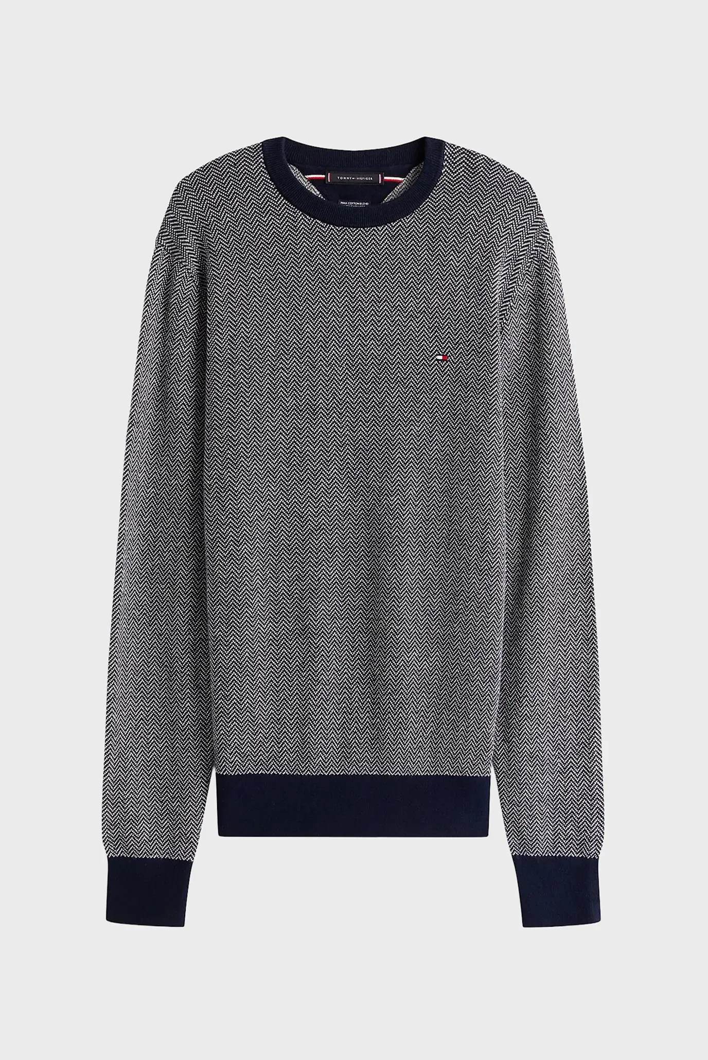 Sviter PIMA CTN CASH HERRINGBONE CREW 5