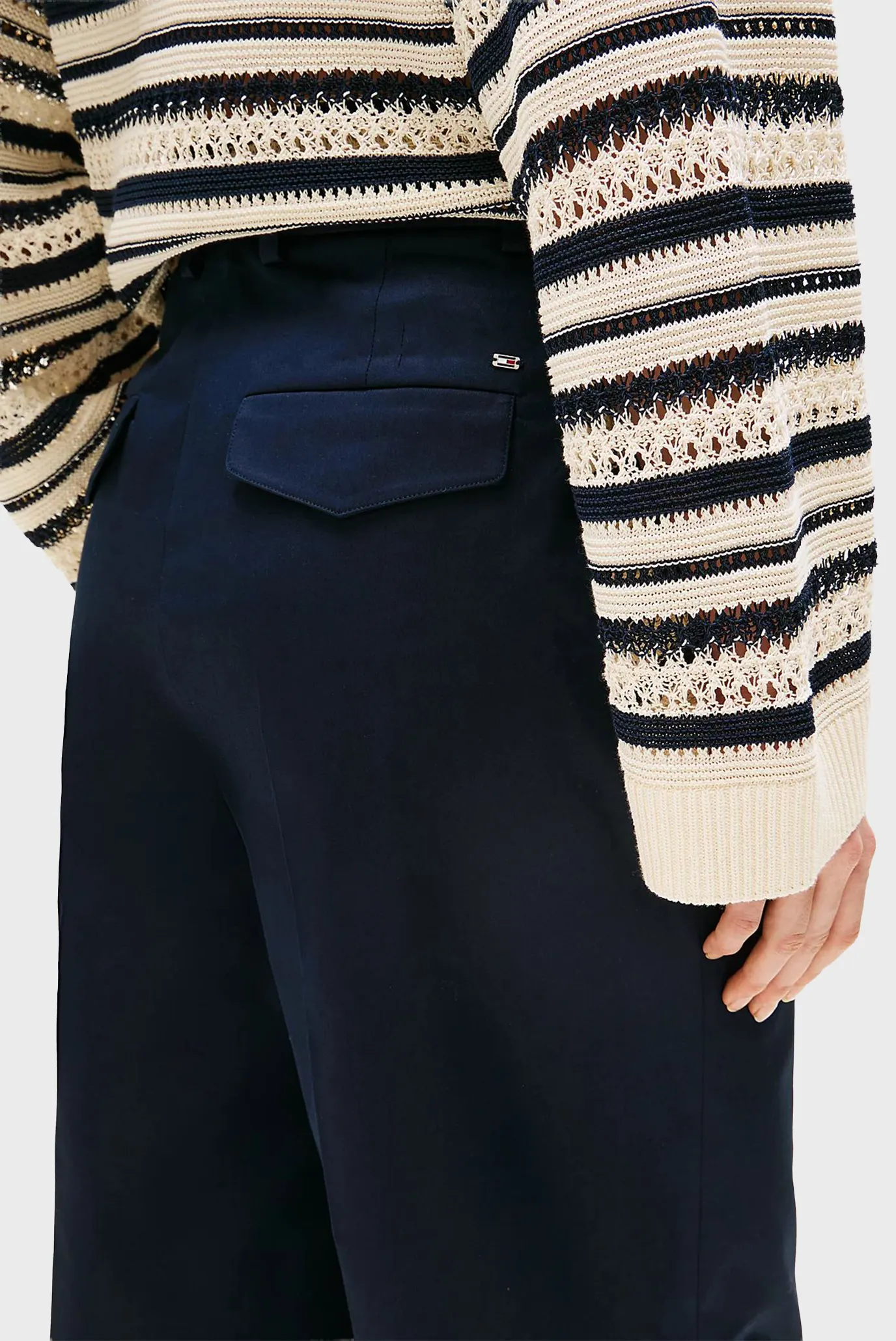 Штаны COTTON WIDE LEG ANKLE CHINO PANT 4