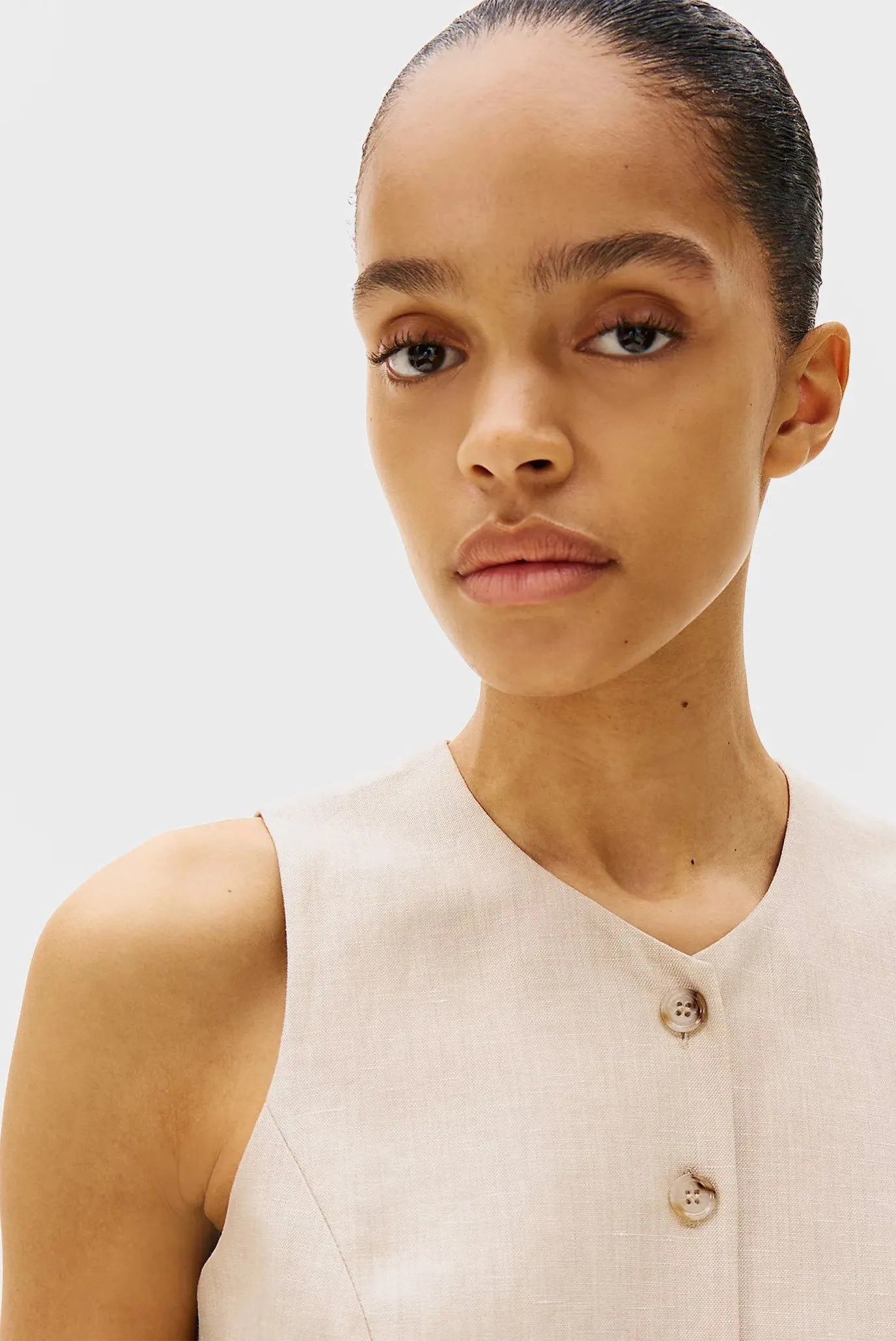 Koʻylak LINEN MIX SLEEVELESS DRESS 2