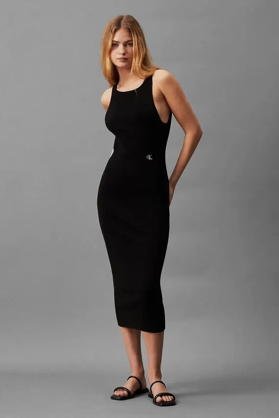 Koʻylak TIE DETAIL SWEATER DRESS Calvin Klein Jeans