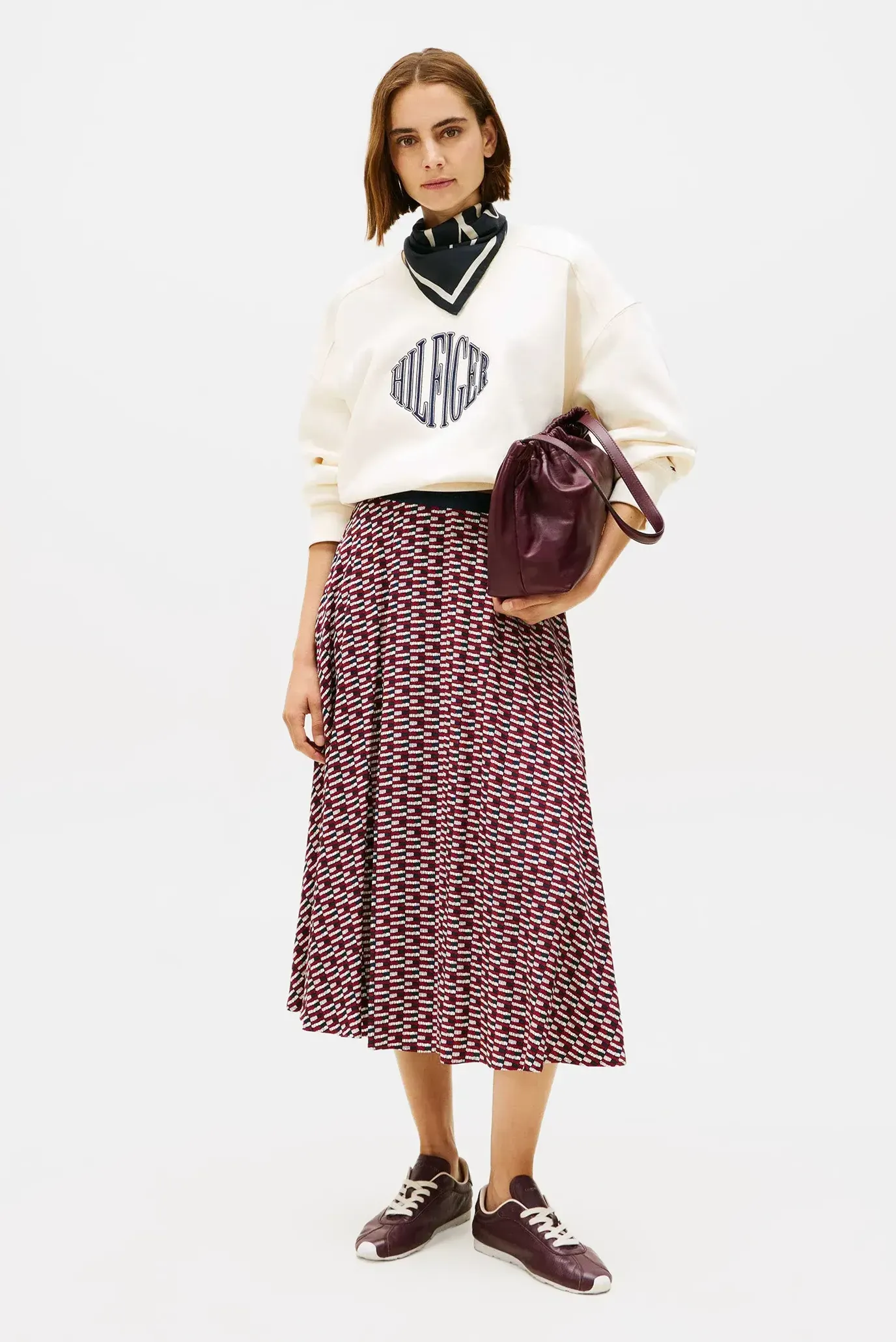 Юбка VIS TWILL A-LINE MIDI SKIRT 2