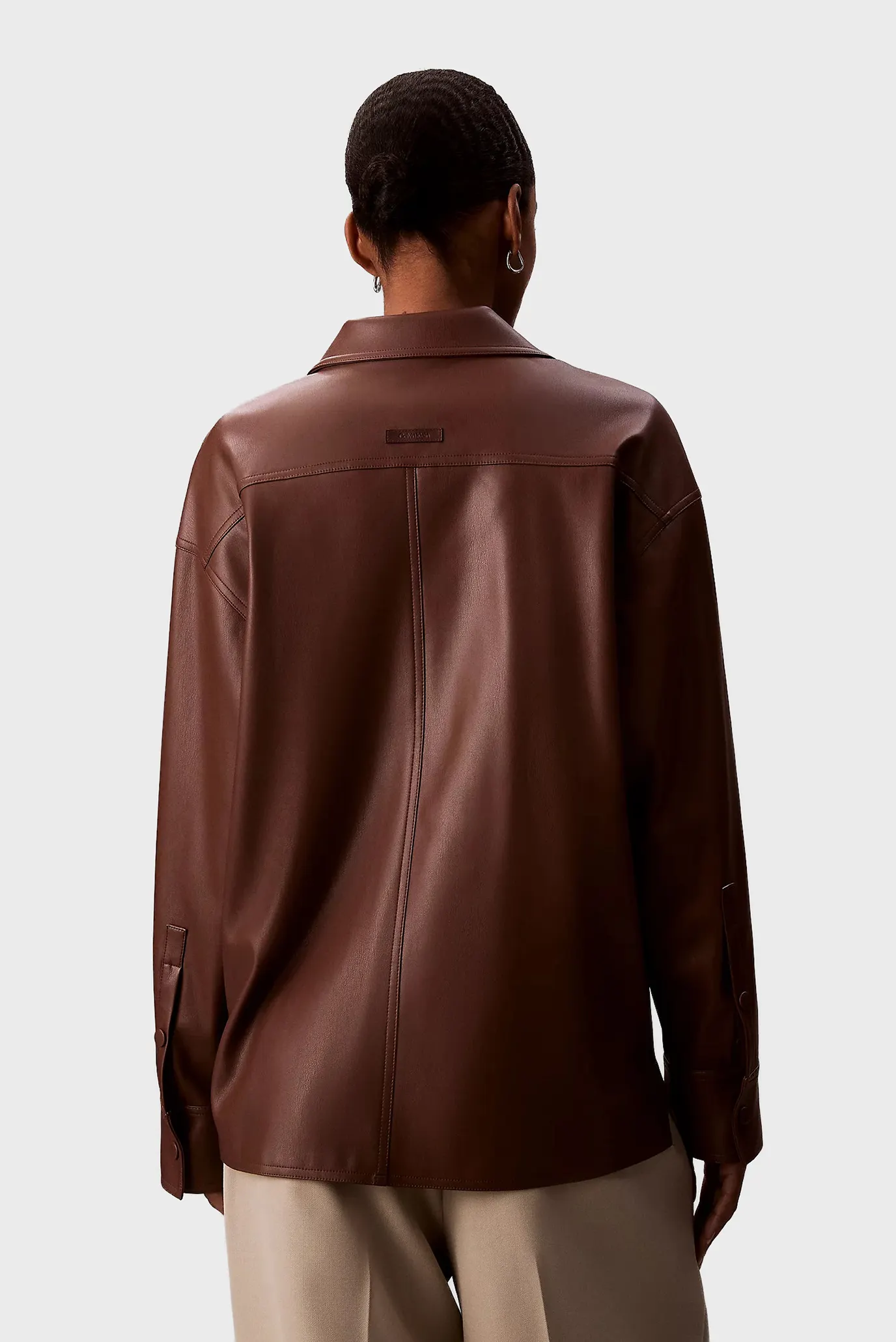 Ko'ylak Faux Leather Shirt 3