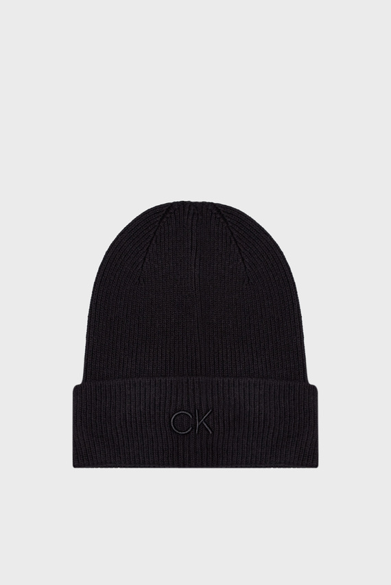 Shapka CK EMBROIDERY FINE RIB BEANIE Calvin Klein Shapka CK EMBROIDERY FINE RIB BEANIE Calvin Klein