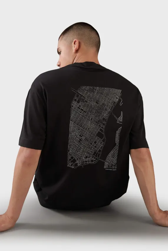 Futbolka CITY GRID MAP TEE Calvin Klein Jeans