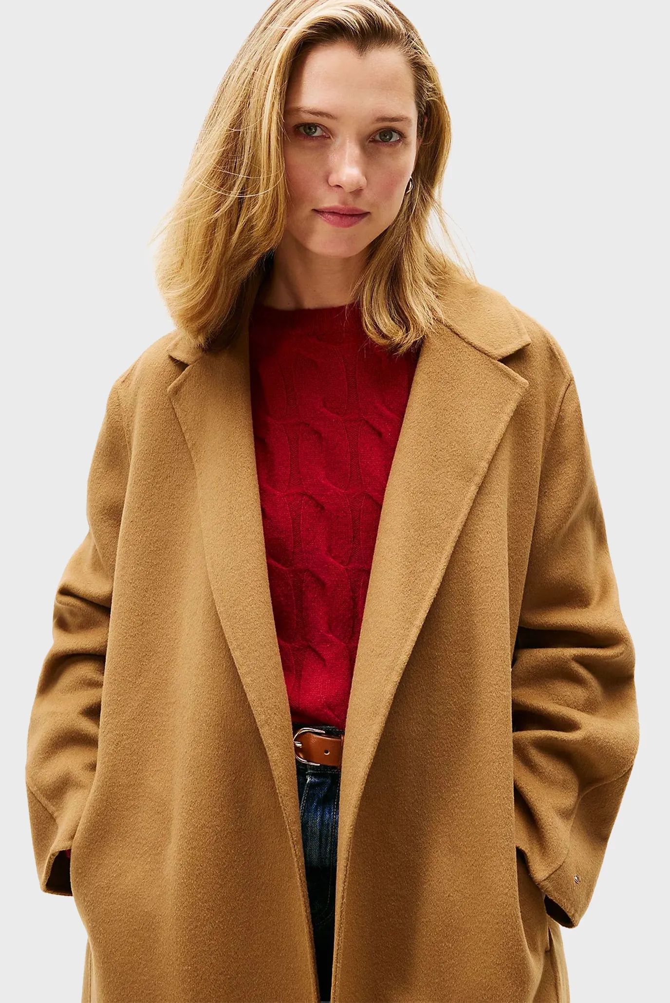 Palto DF WOOL REG BELTED MAXI COAT 2