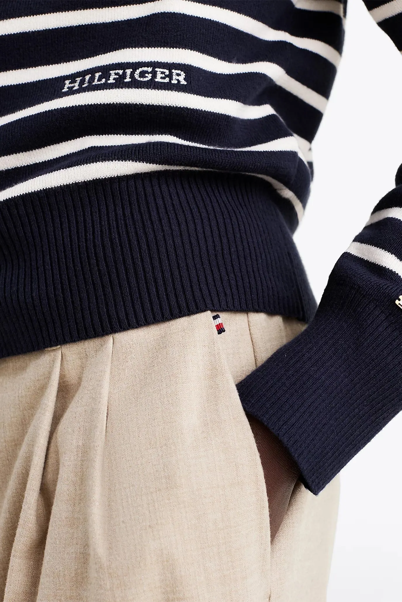 Ishton SOFT WOOL MIX RELAXED STR PANT 4