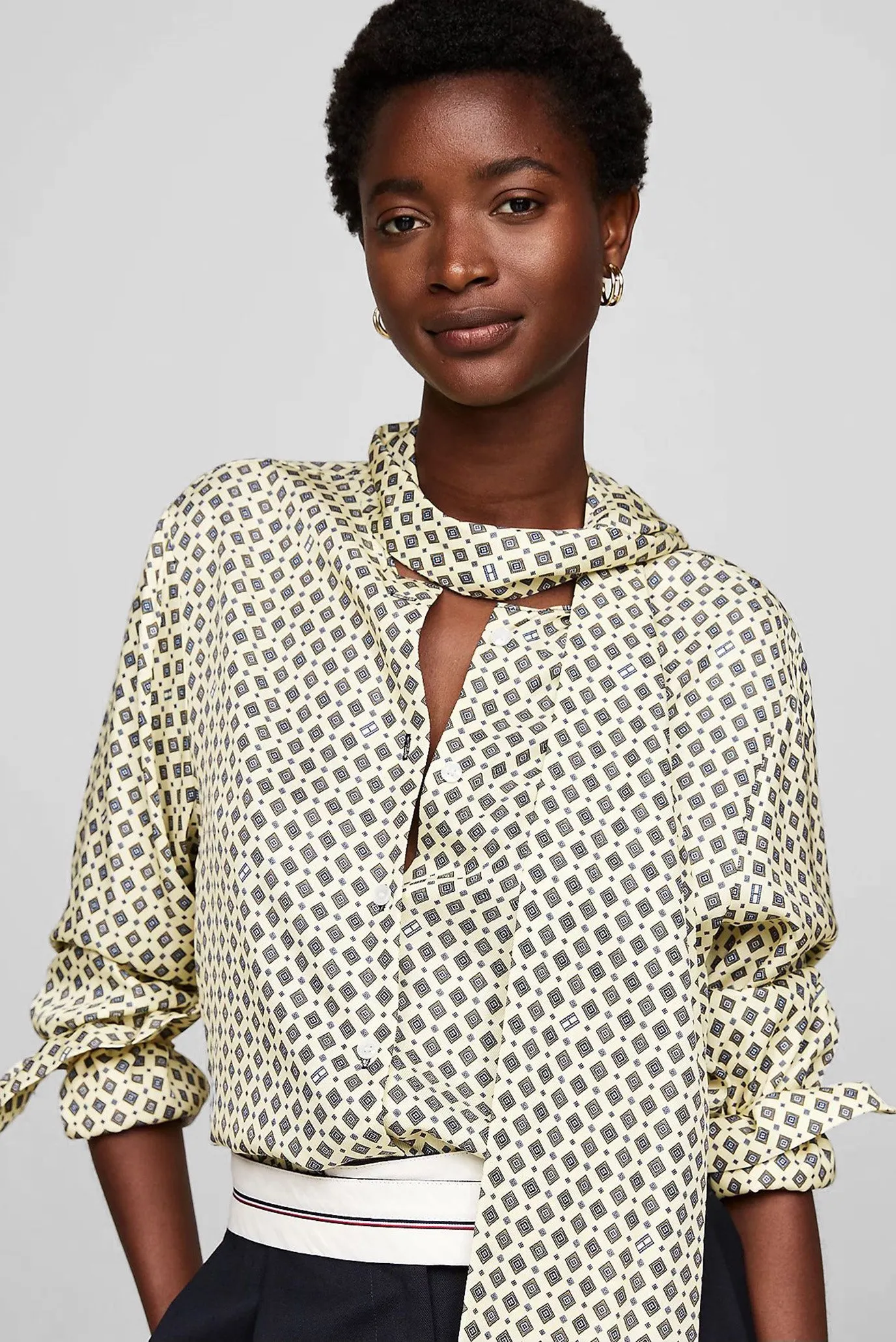 Bluzka FOULARD TIE NECK LS BLOUSE 5