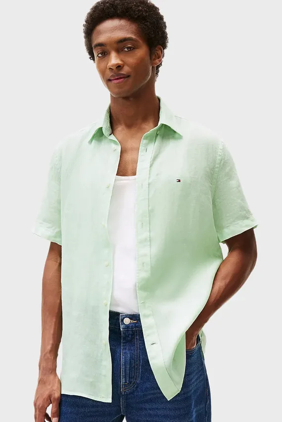 Рубашка с коротким рукавом PIGMENT DYED LINEN RF SHIRT S S Tommy Hilfiger