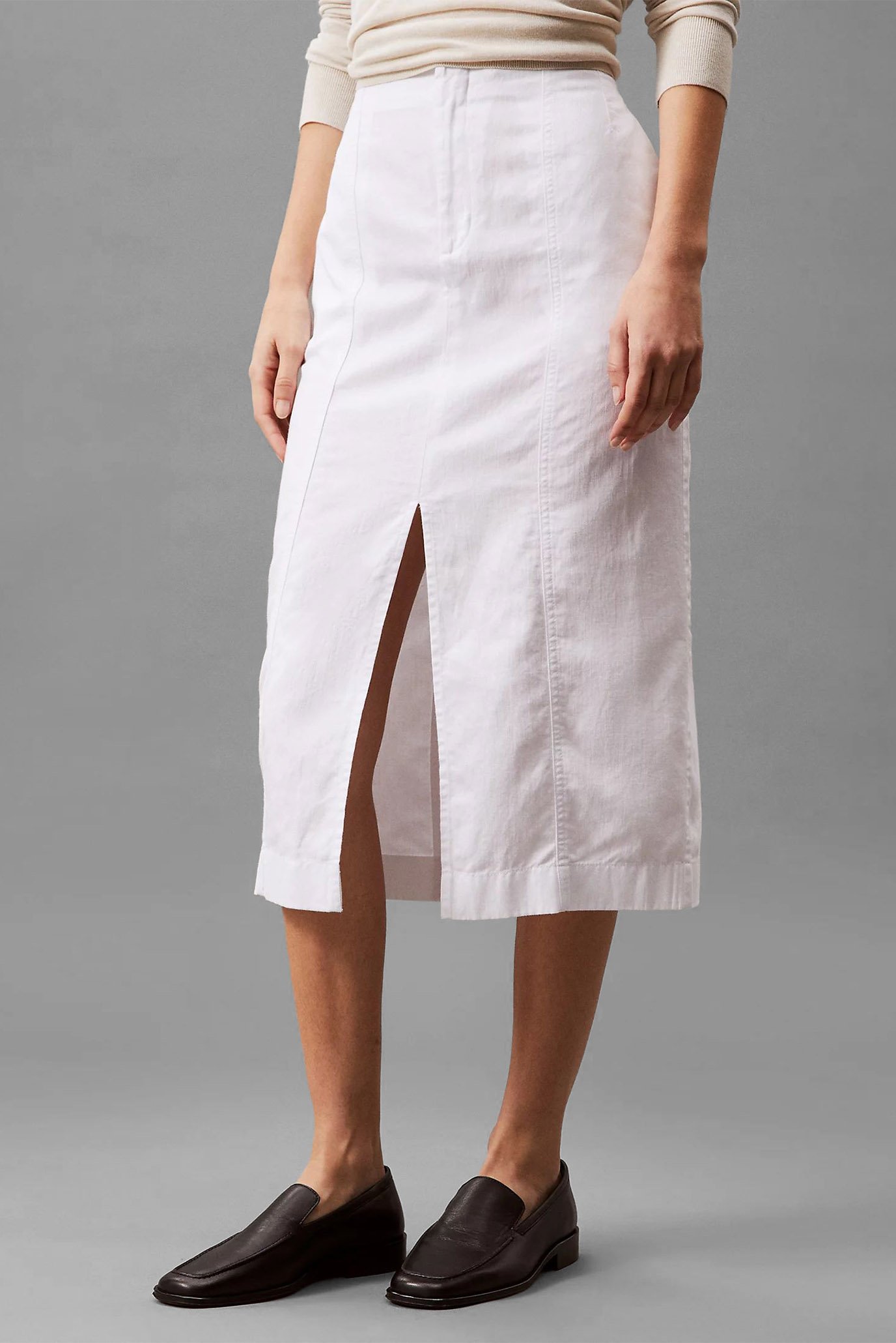 Yubka SOFT LINEN MIDI SKIRT 1