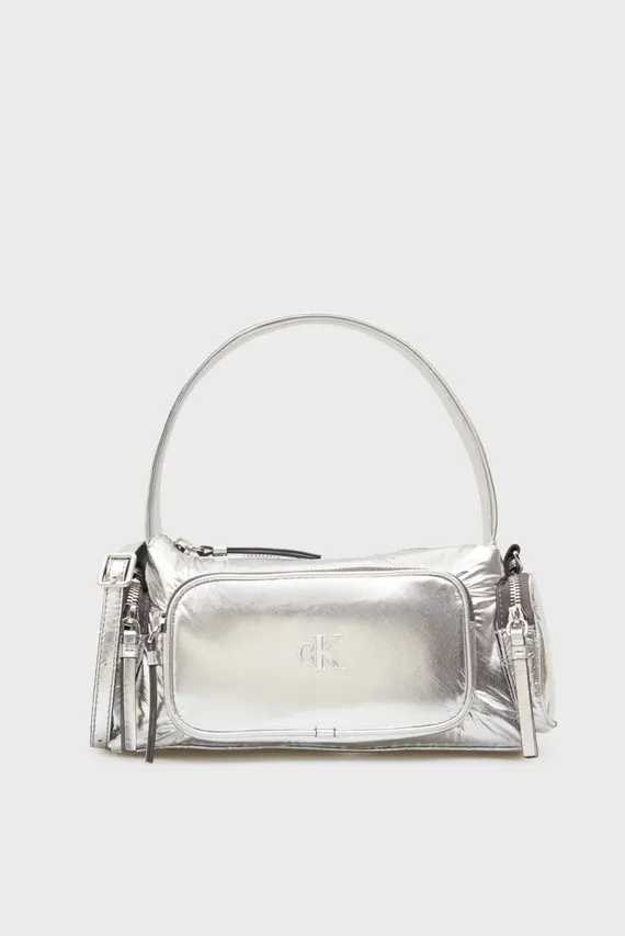 Sumka/POCKET SILVER NYLON SMALL BAG Calvin Klein