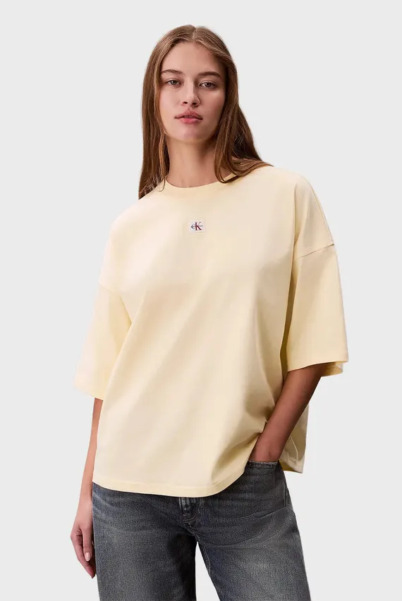 Футболка/SS WOVEN LABEL OVERSIZED TEE Calvin Klein Jeans