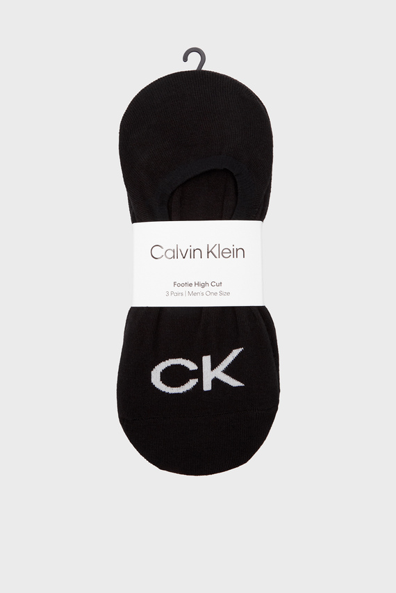 Kalta paypoq CK MEN FOOTIE HIGH CUT 3P LOGO Calvin Klein
