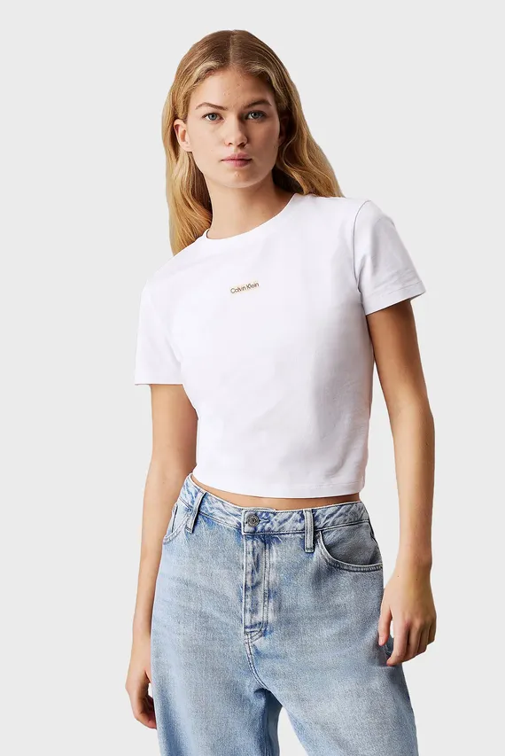 Futbolka PLACED INSTITUTIONAL BABY TEE Calvin Klein Jeans