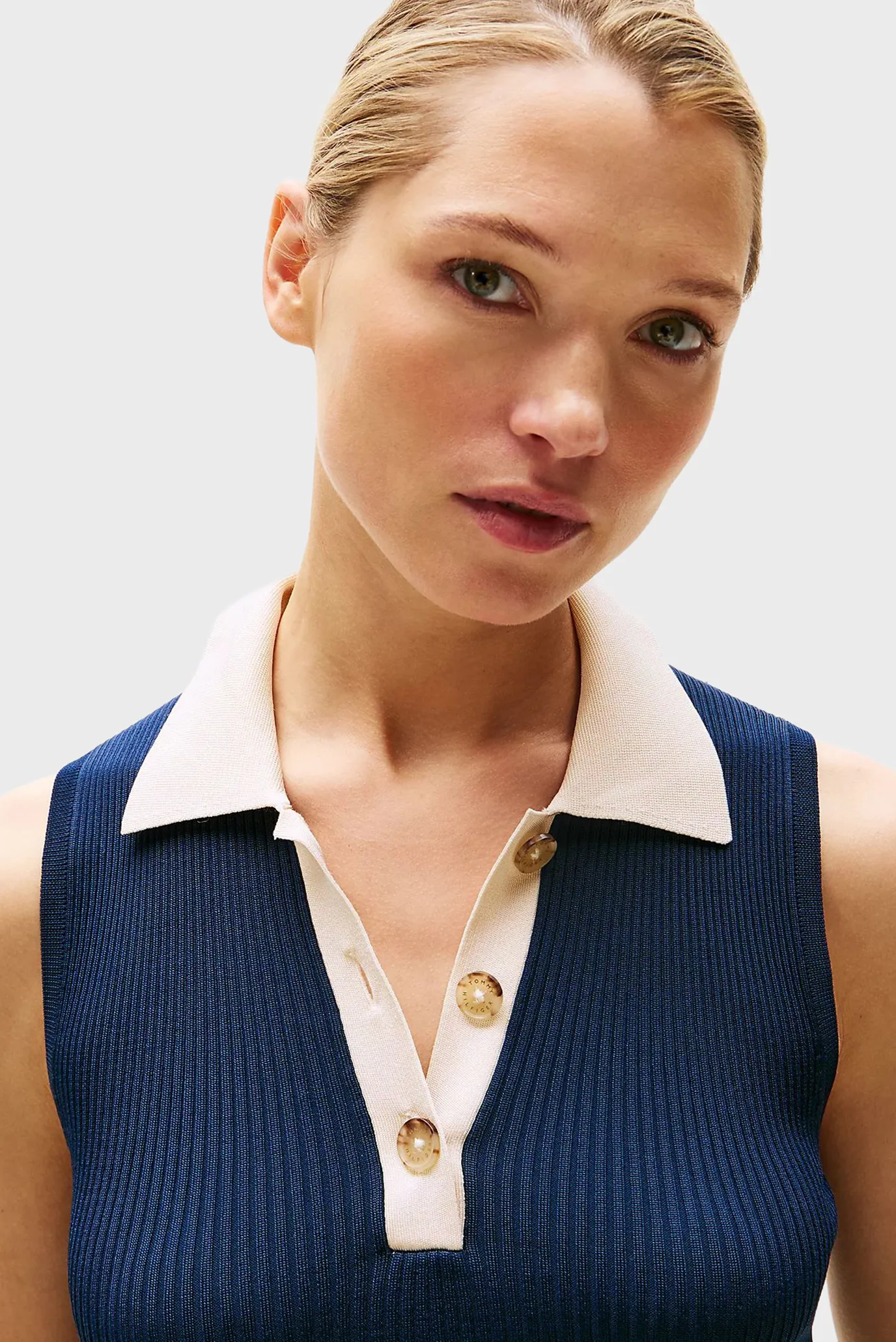 Поло MIXED RIB CONTRAST POLO SL SWT 4