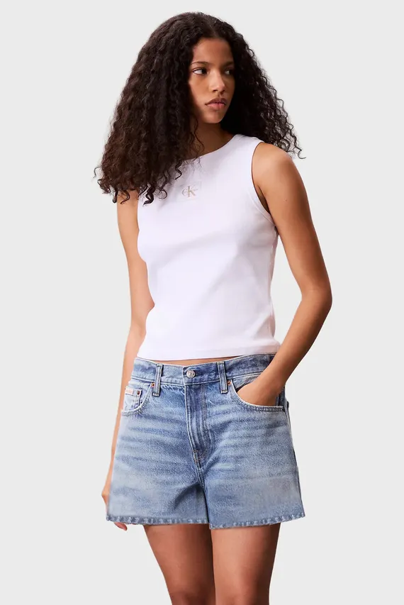 Майка WOVEN LABEL 2X2 BABY RIB TANK Calvin Klein Jeans