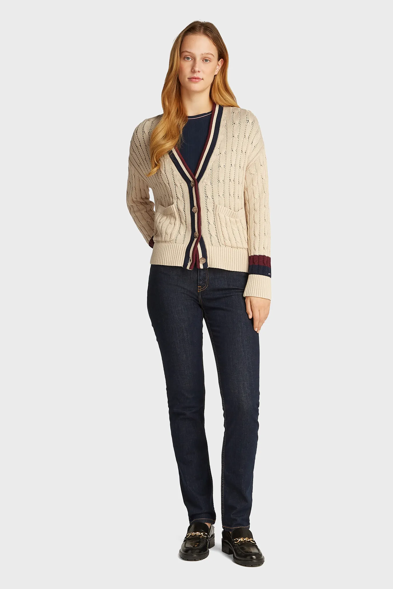 KardiganVARSITY CABLE CARDI LS V-NK 2