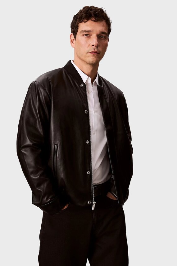 Yengil kurtka LS FAUX LEATHER BOMBER JKT Calvin Klein Jeans Yengil kurtka LS FAUX LEATHER BOMBER JKT Calvin Klein Jeans