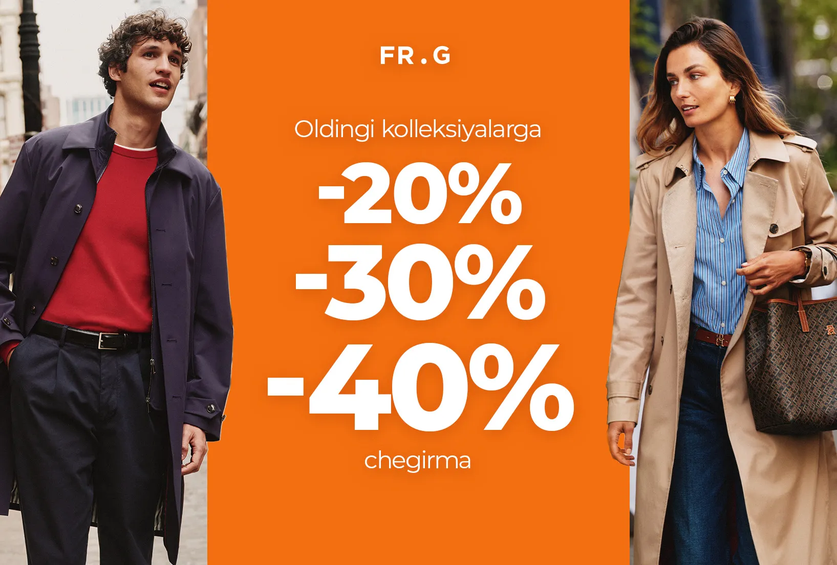 Oldingi kolleksiyalariga -20% -30% -40% chegirmalar