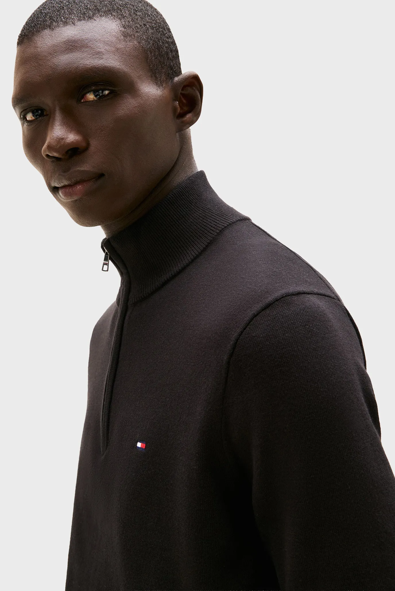 Свитер ESSENTIAL COTTON ZIP MOCK 4