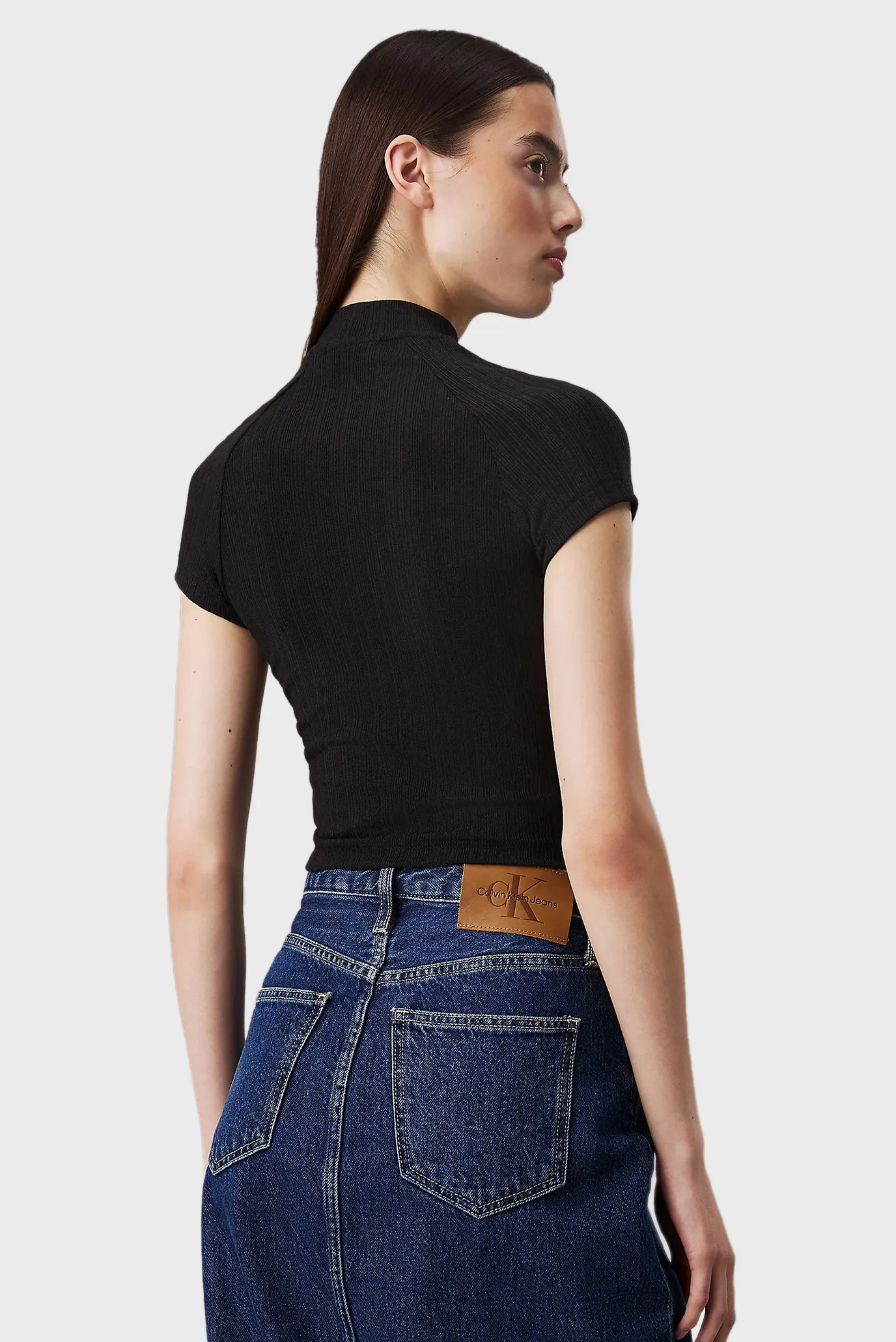 Futbolka WARM TEXTURE RIB MOCKNECK TOP 3