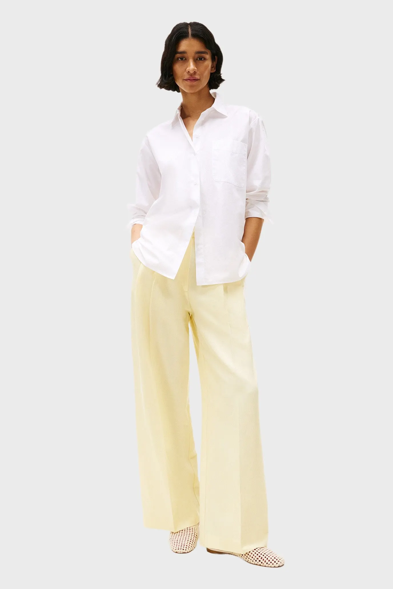 Брюки LINEN MIX RLXD STRAIGHT PANTS 2
