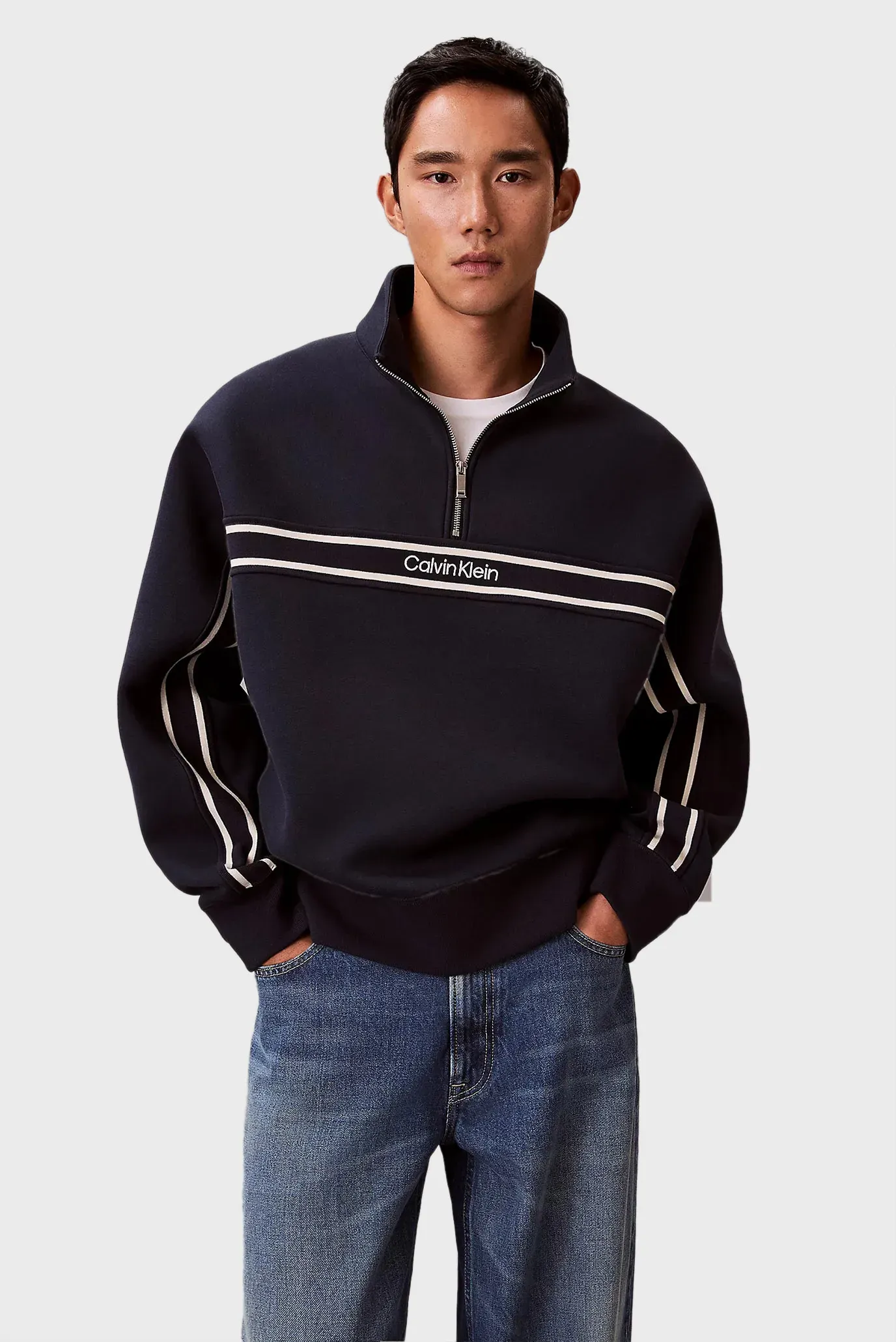 Reglan/LS COTTON SPACER STRIPE RIB QTR 1