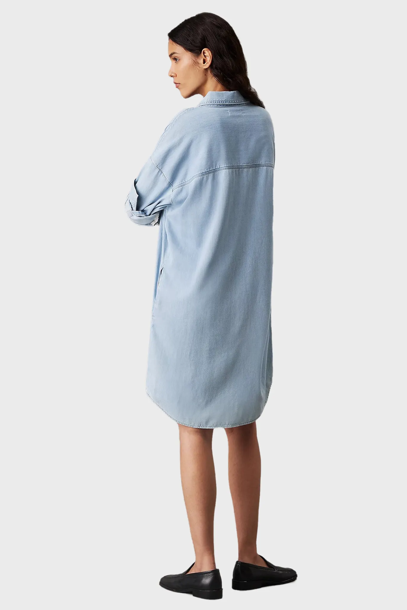 Koʻylak LOOSE SHIRT LYOCELL DENIM DRESS 4