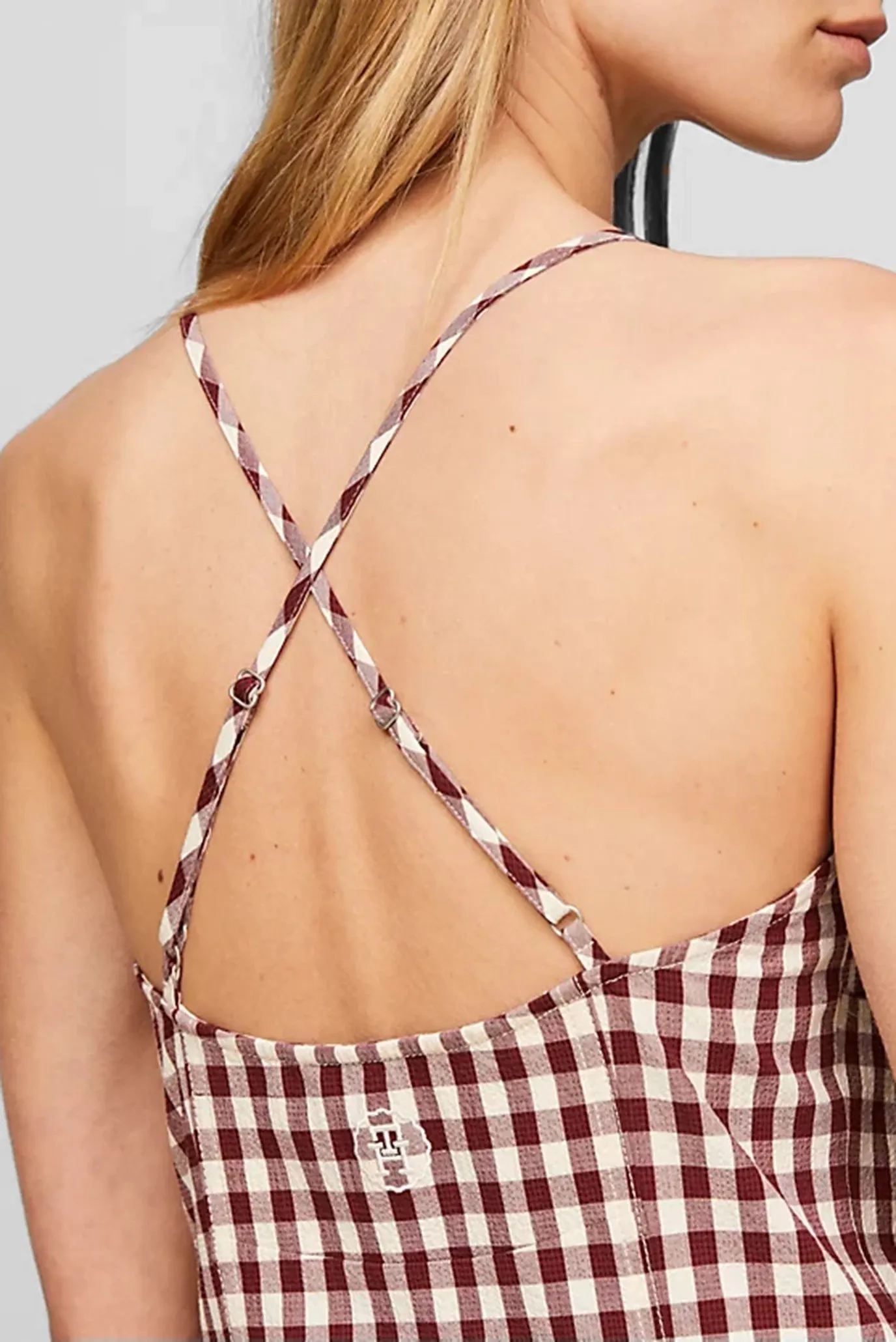 Платье STRETCH GINGHAM STRAP KNEE DRESS 3