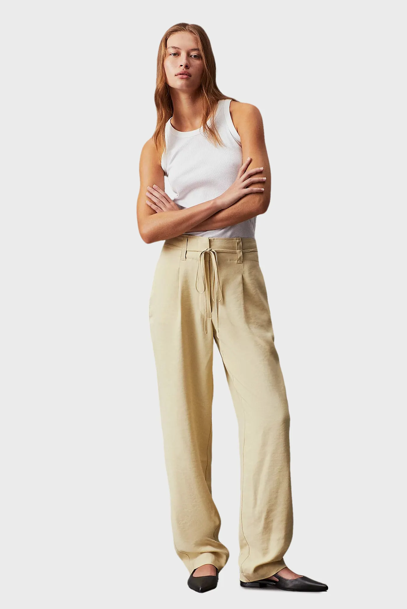 Штаны WAIST TIES TAPERED TWILL PANT 2