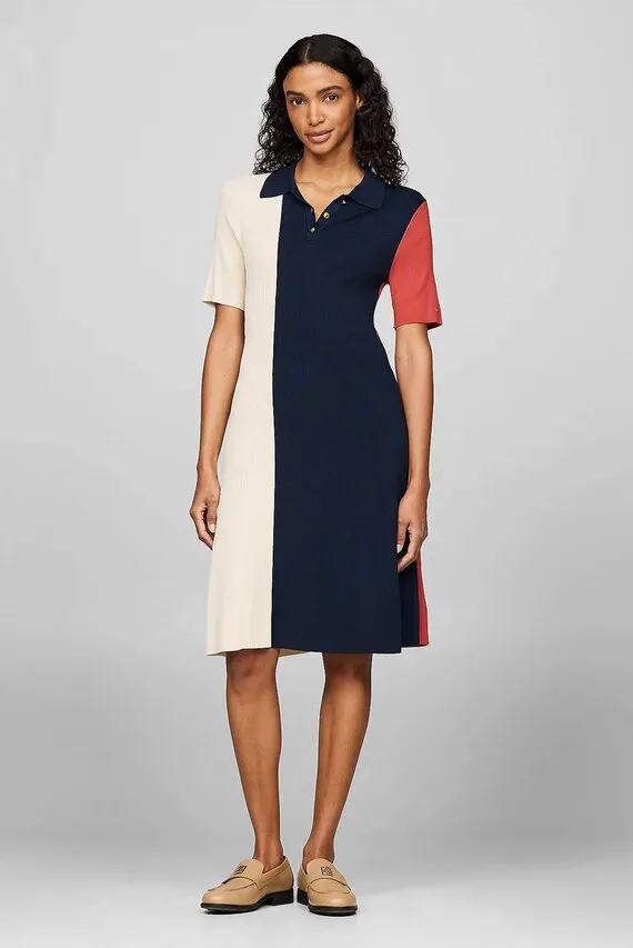 Платье RIB STRIPES POLO SS SWT DRESS Tommy Hilfiger