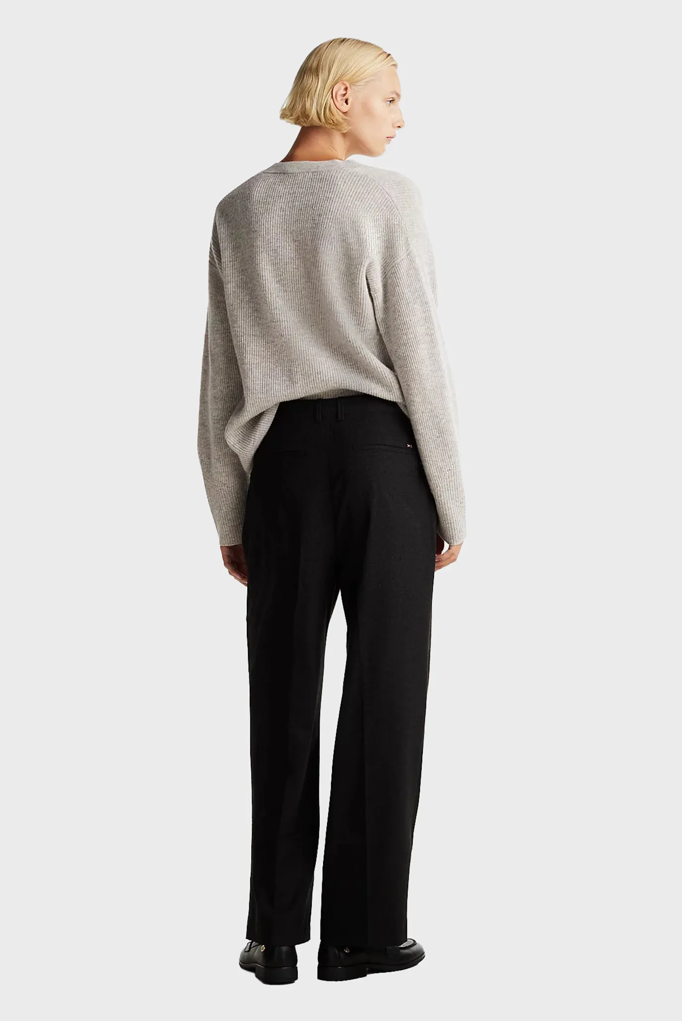 Ishton SOFT WOOL MIX RELAXED STR PANT 3