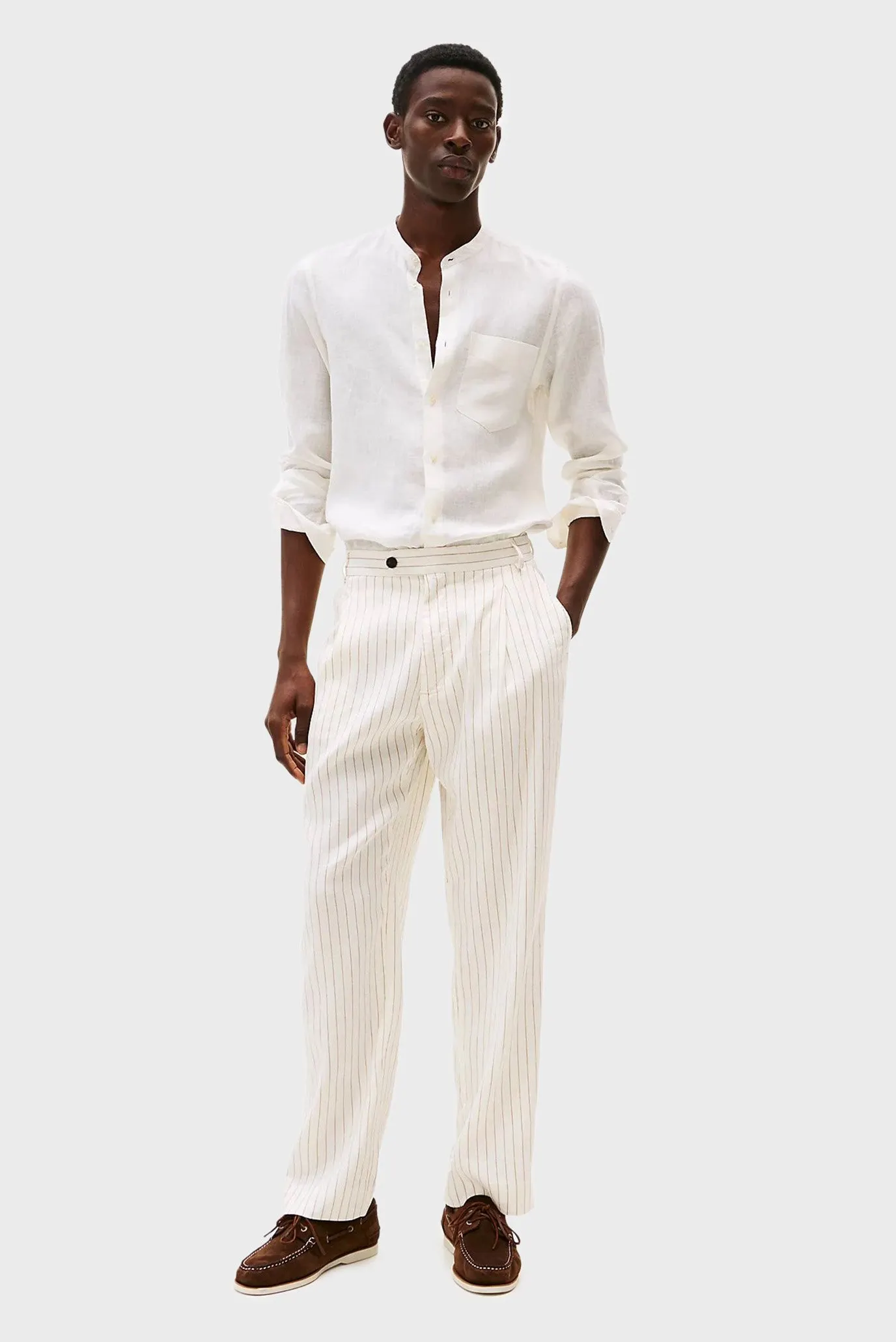 Ko'ylak DC BAND COLLAR LINEN SHIRT 2