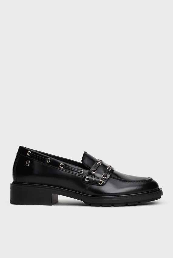 Лоферы NAUTICAL EYELETS LEATHER LOAFER Tommy Hilfiger