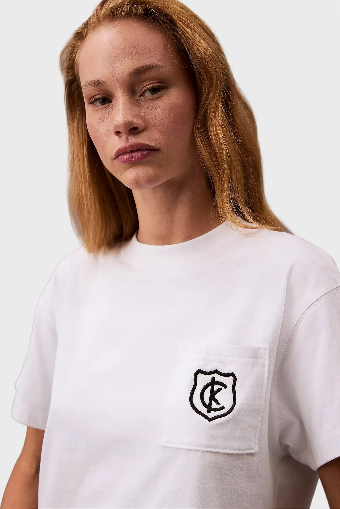 Футболка SS BOXY CK CREST CROP POCKET TEE 5
