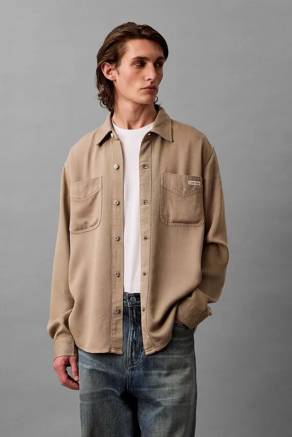 Ko'ylak SOFT OVERDYE L H TWILL OVERSHIRT Calvin Klein Jeans