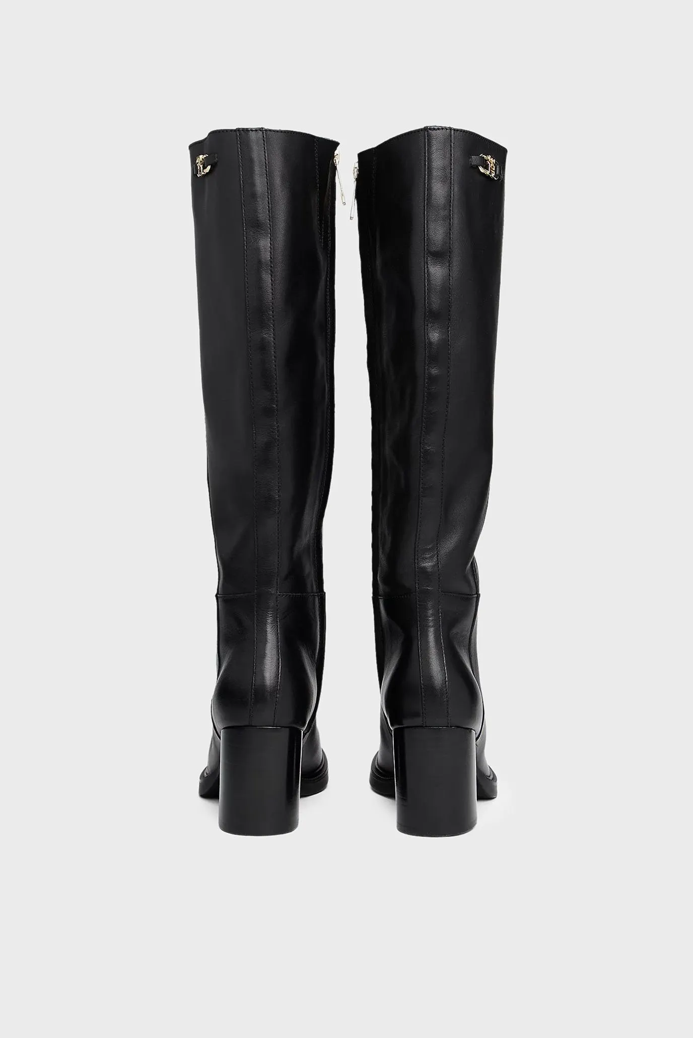 Сапоги STACKED HEEL LEATHER LONG BOOT 4