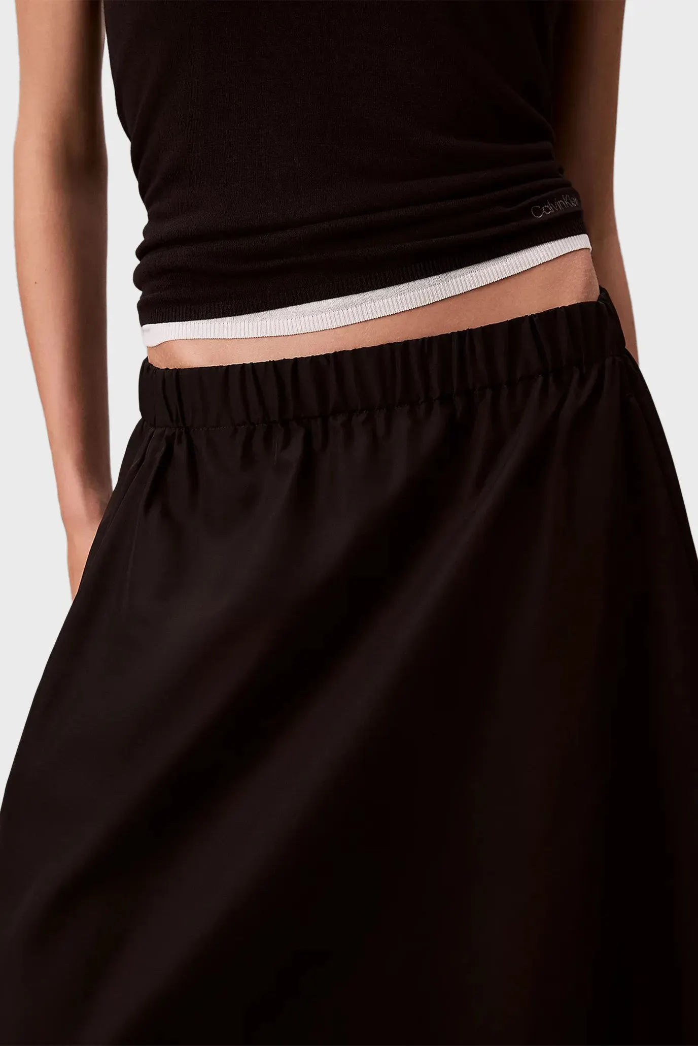 Yubka NYLON PULL ON MIDI SKIRT 4