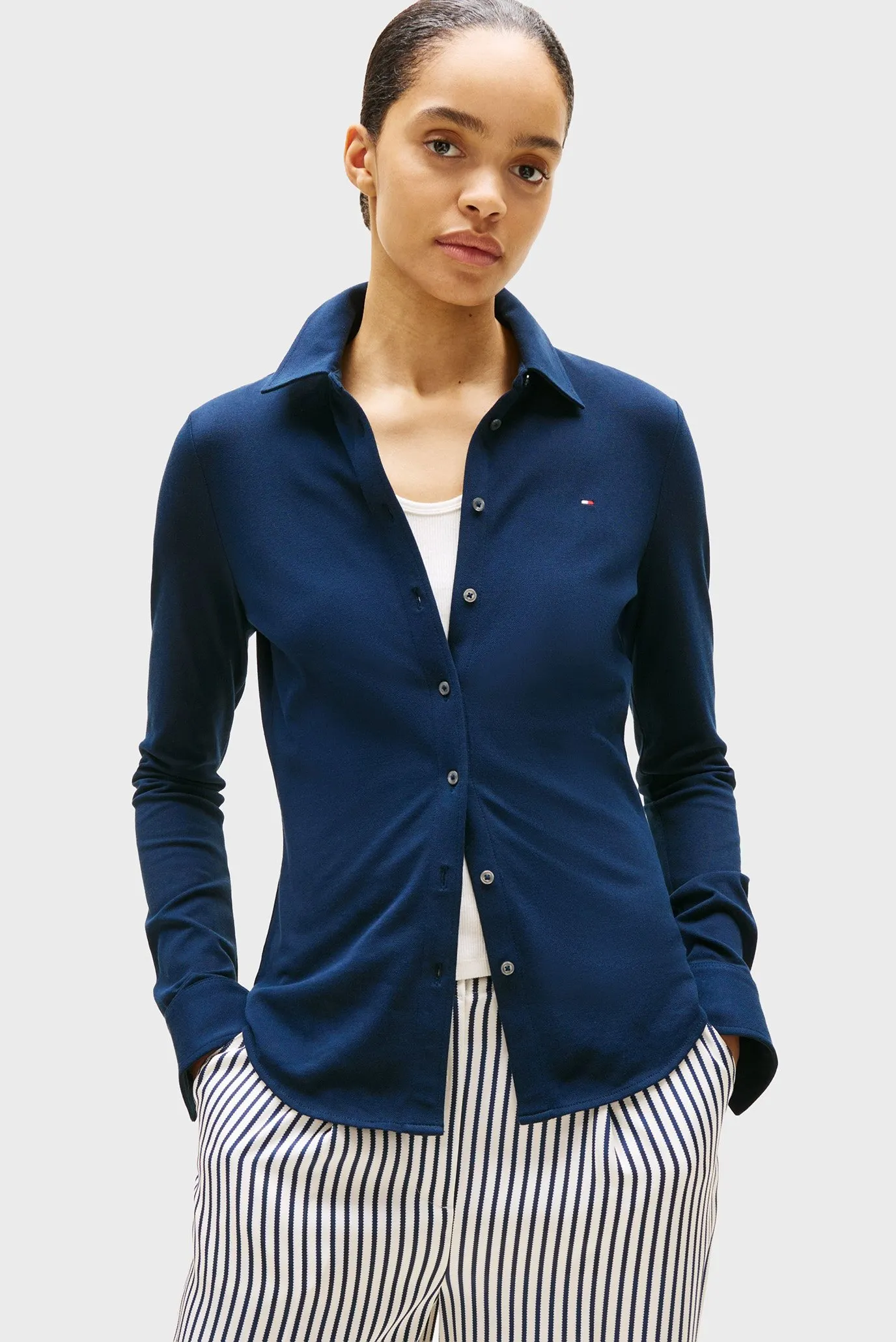 Рубашка/1985 SLIM PIQUE LS SHIRT 1