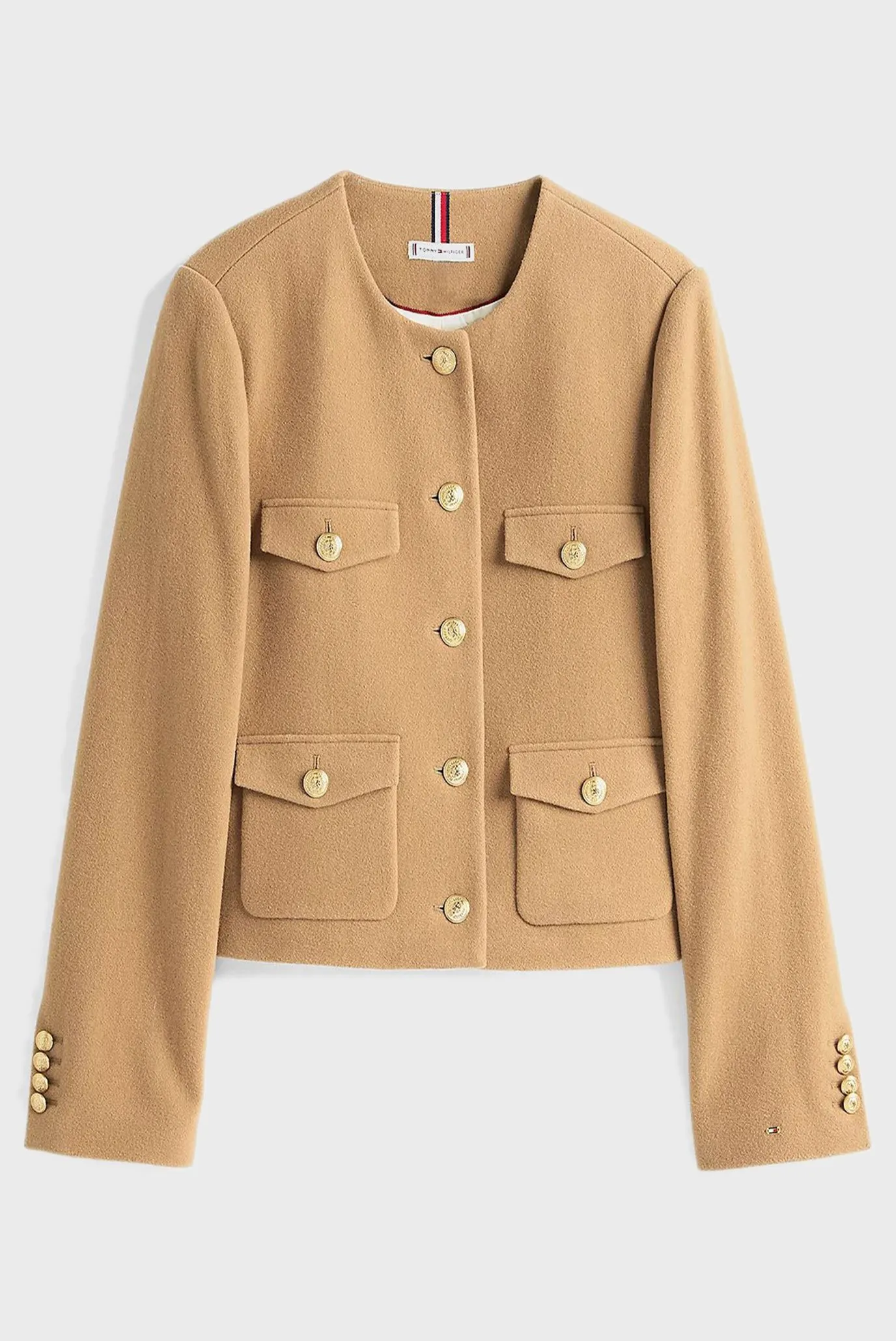 Куртка демисезонная/CROP WOOL GOLD BUTTON JACKET 5