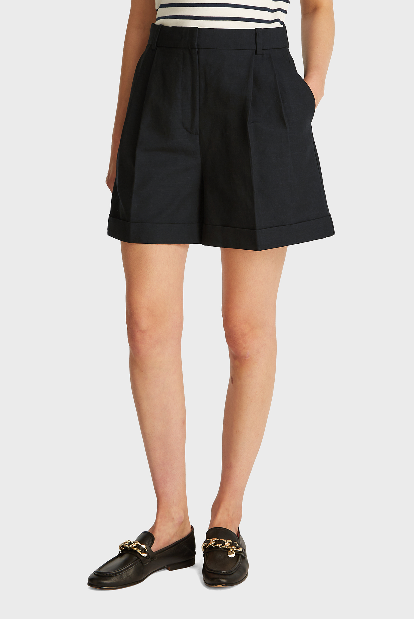 Shortik LINEN MIX PLEATED SHORT 1