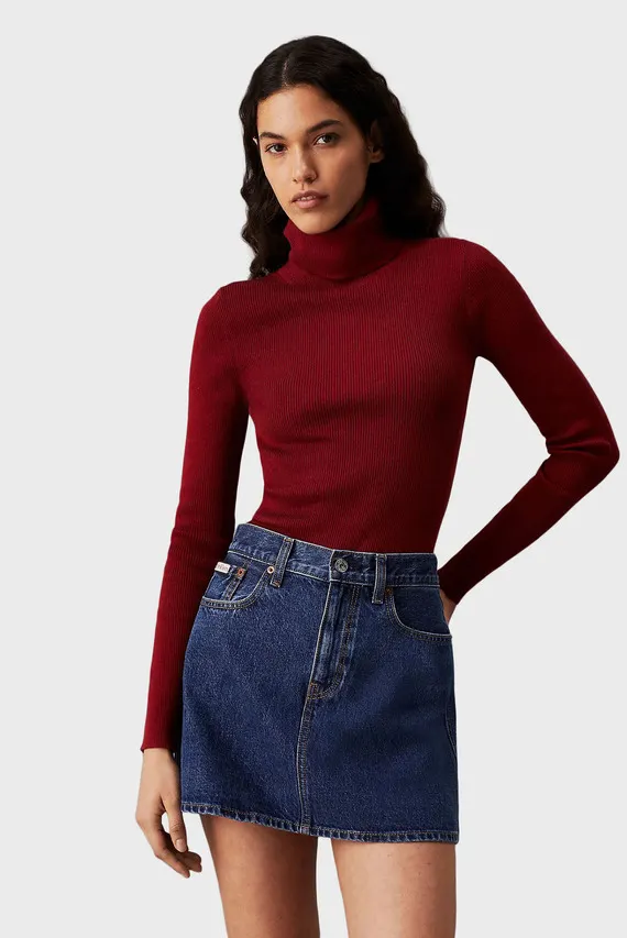 Гольф/WOVEN LABEL ROLL NECK SWEATER Calvin Klein Jeans