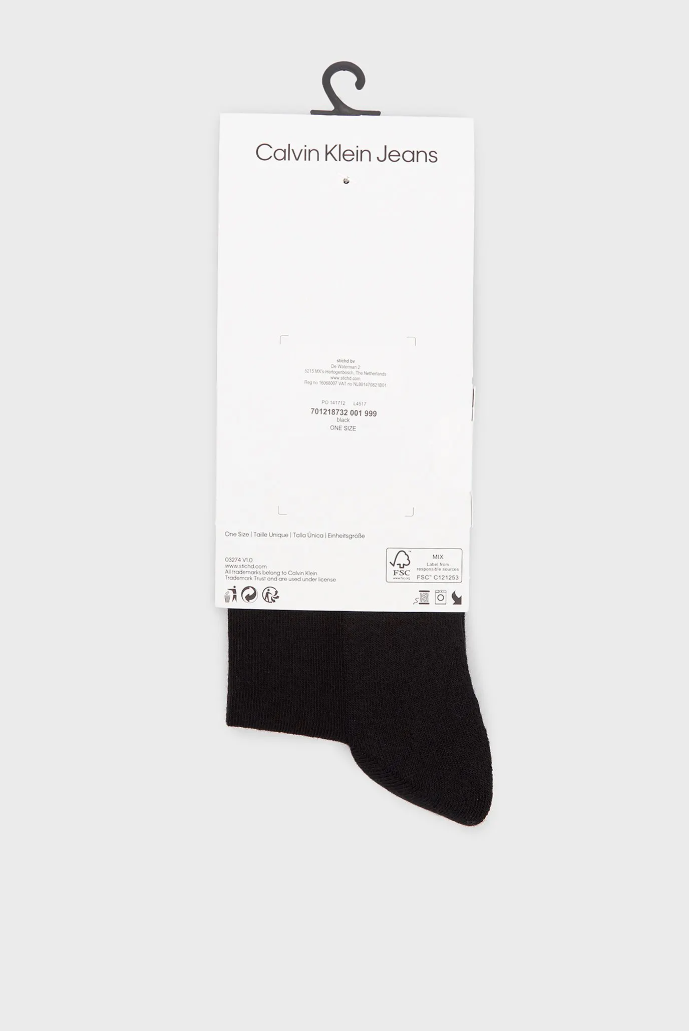 Носки CKJ MEN SOCK 1P RIB 3