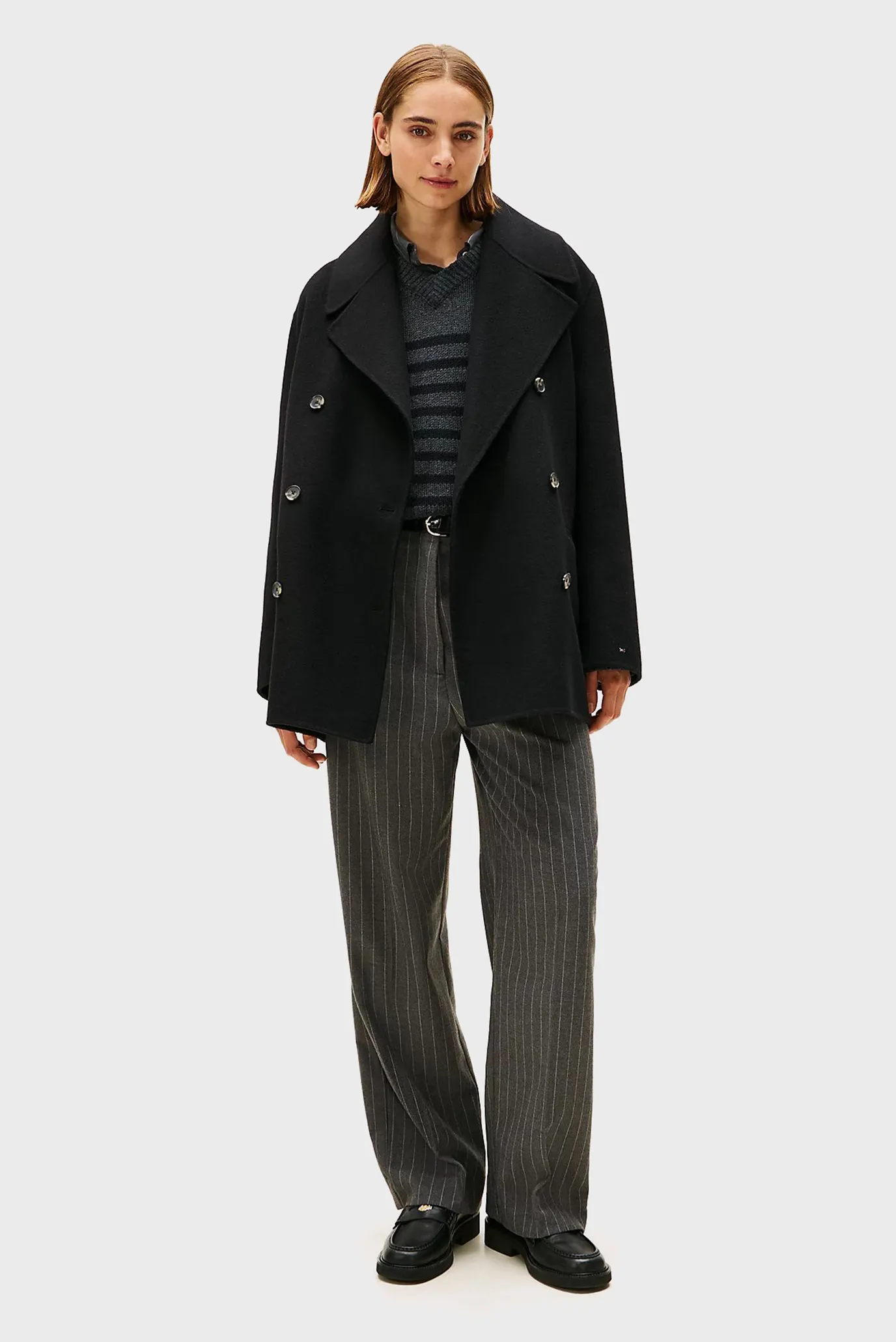 Штаны/PINSTRIPE LOOSE STRAIGHT PANT 2