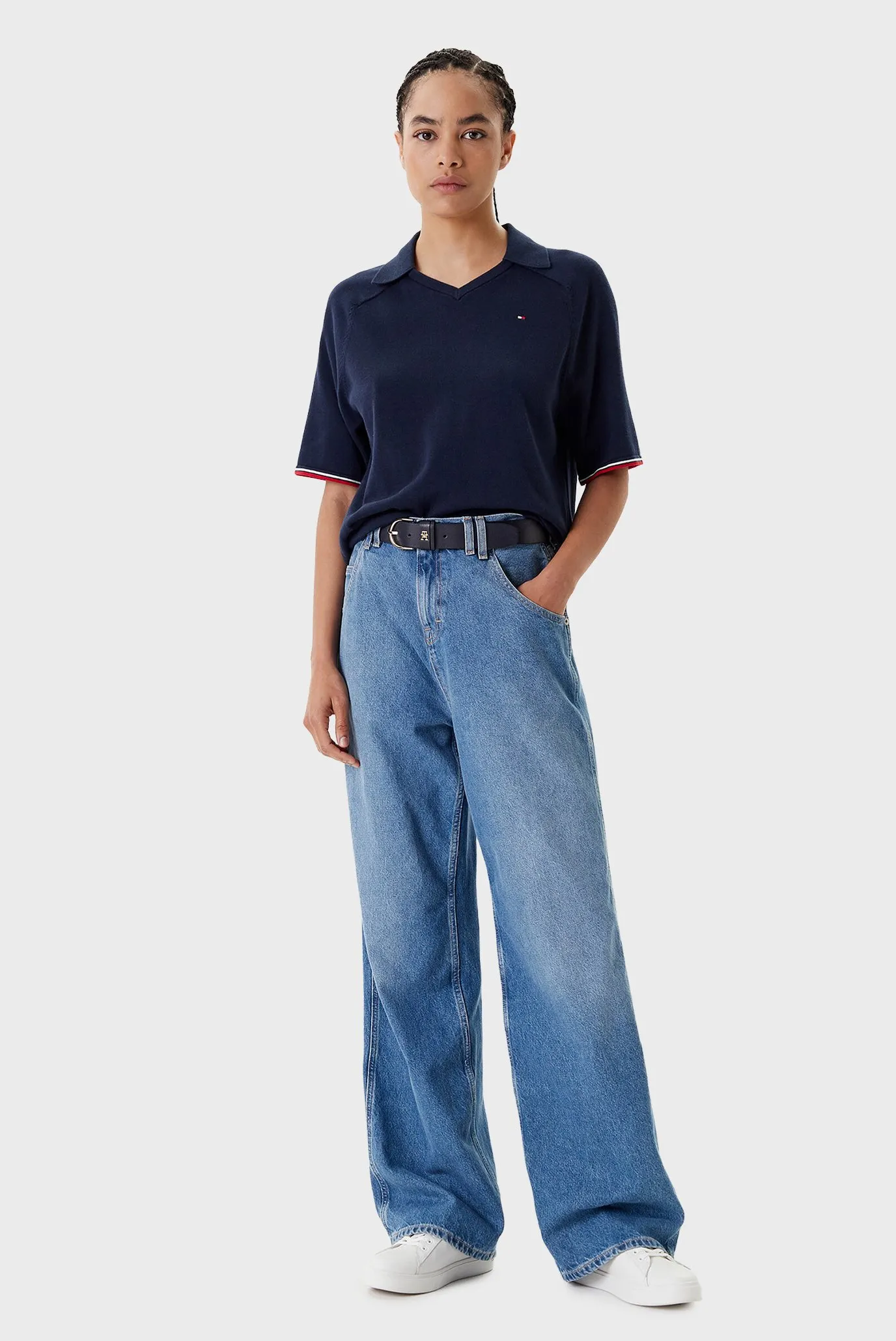 Поло/CO JERSEY STCH POLO V-NK S/S SWT 2