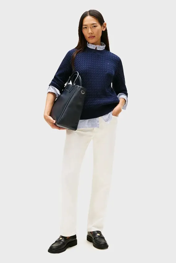 Sviter CO CABLE FINE GG C-NK LS SWEATER Tommy Hilfiger