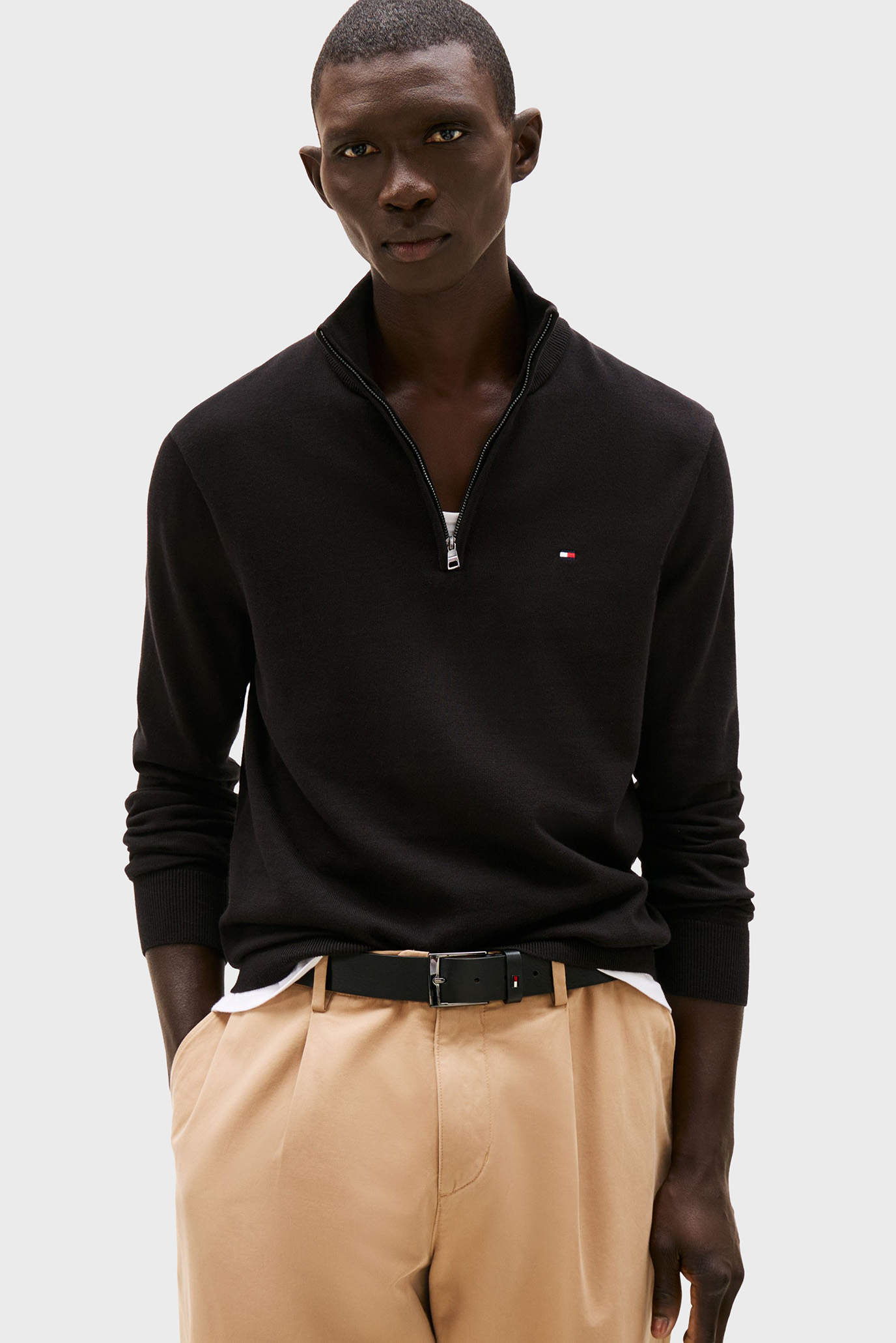 Sviter ESSENTIAL COTTON ZIP MOCK 1