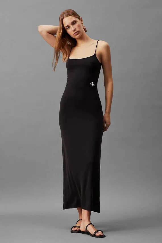 Koʻylak LONG MODAL DRESS Calvin Klein Jeans