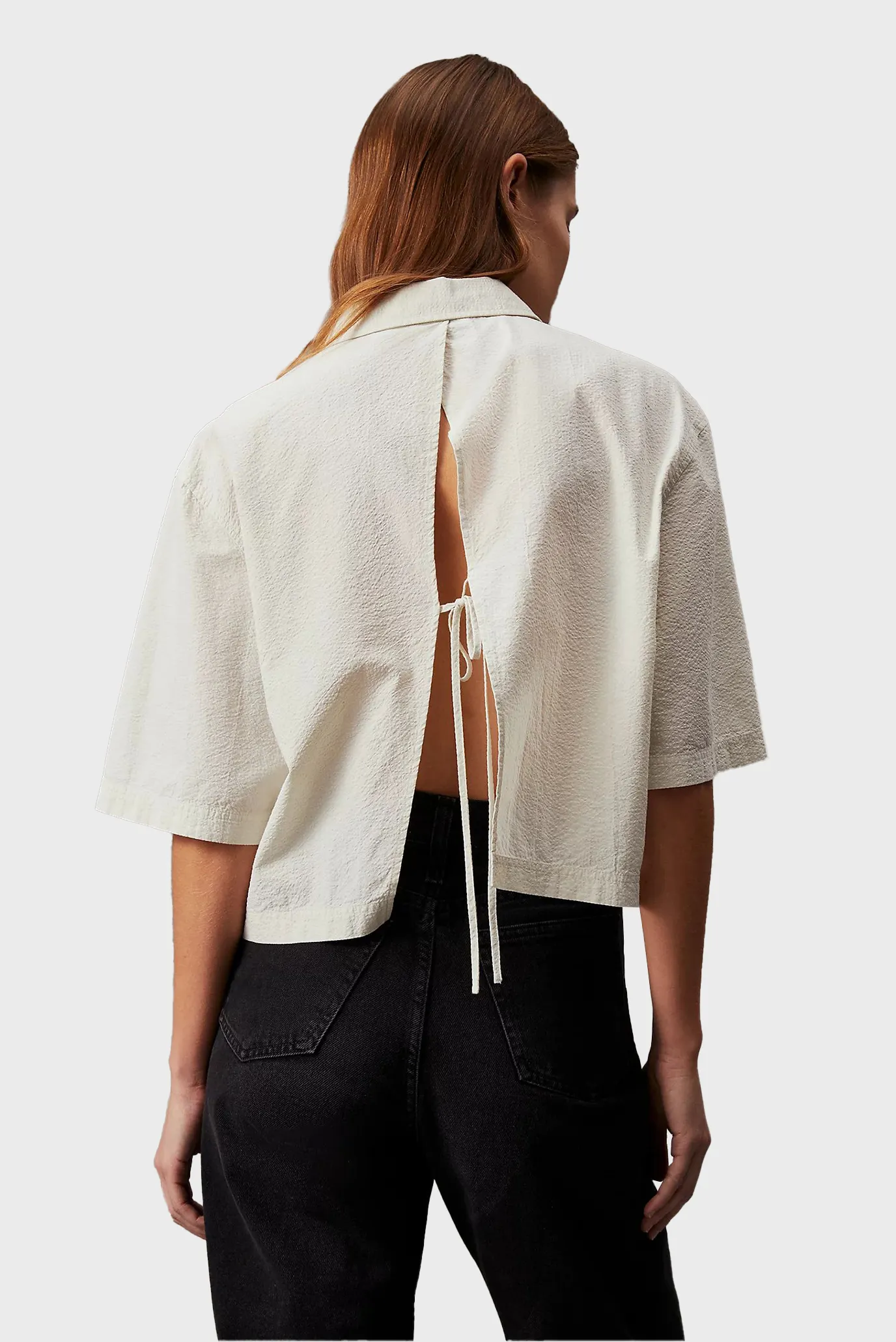 Рубашка с коротким рукавом BACK DETAIL SEERSUCKER SHIRT 2