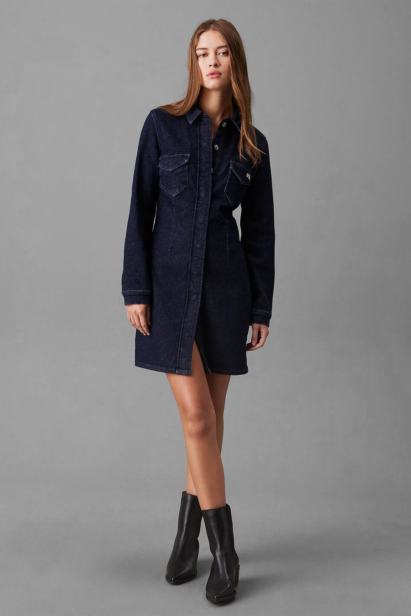 Платье DARTED LEAN SHIRT DENIM DRESS 1