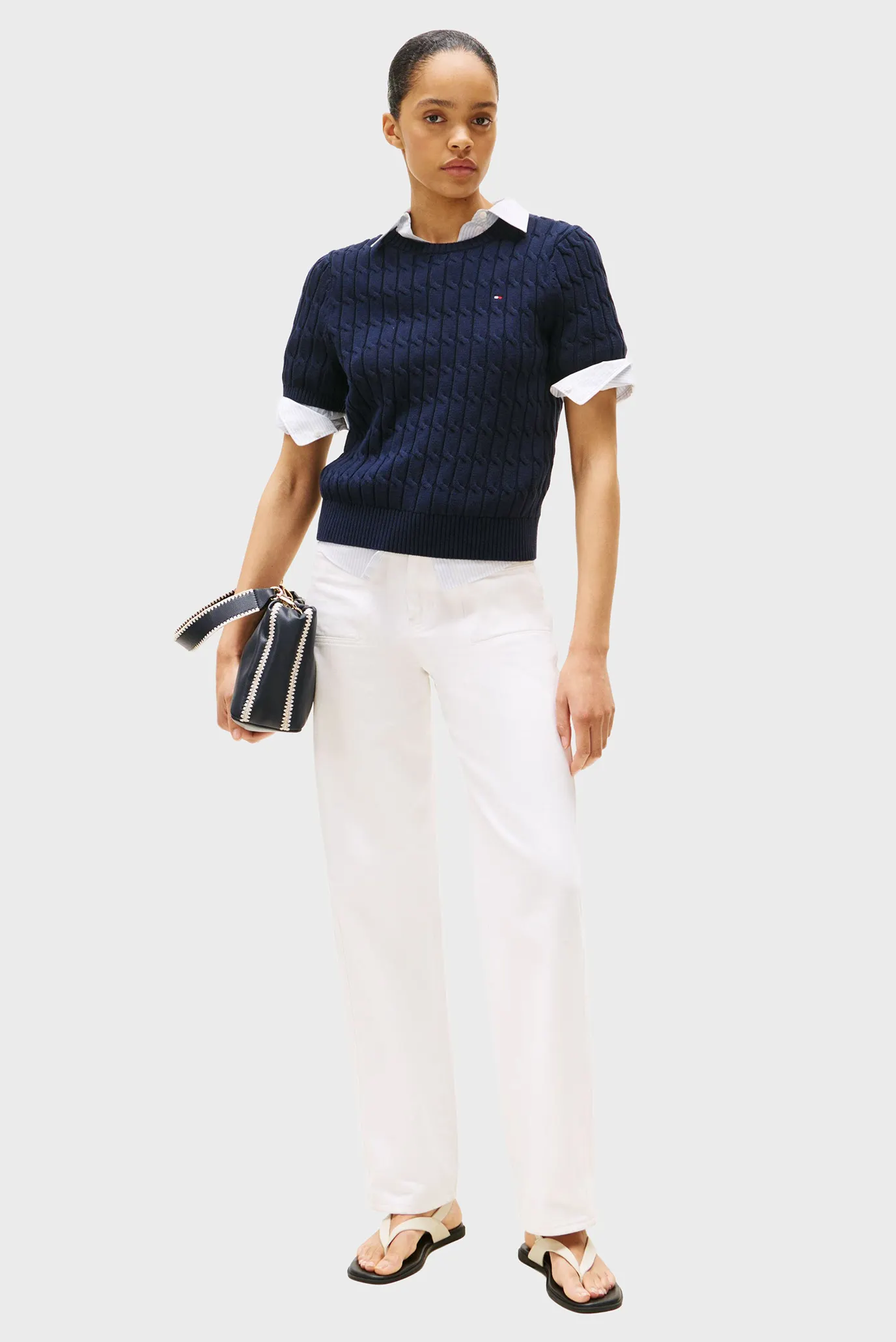 Свитер CO CABLE MID GG S S C-NK SWT 2